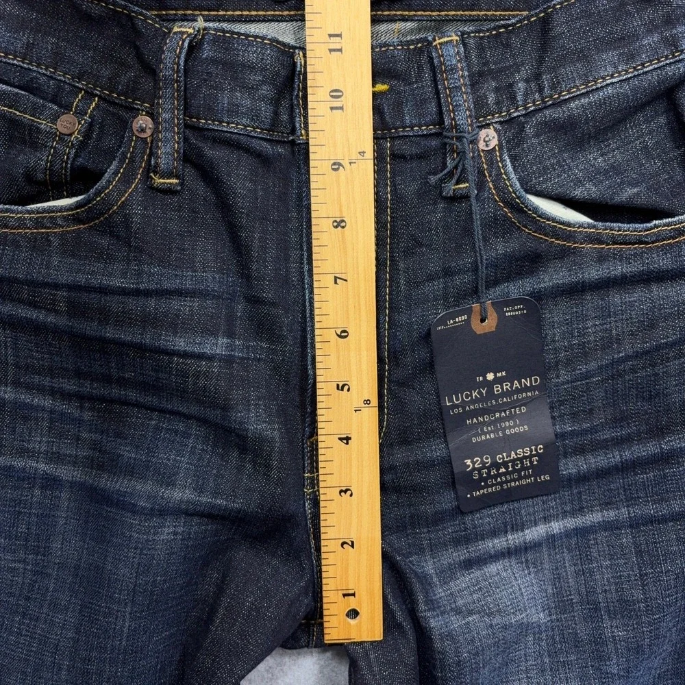 Lucky Brand 329 Classic Straight Jeans Mens 30x30 Indigo Blue Denim Stretch NWT